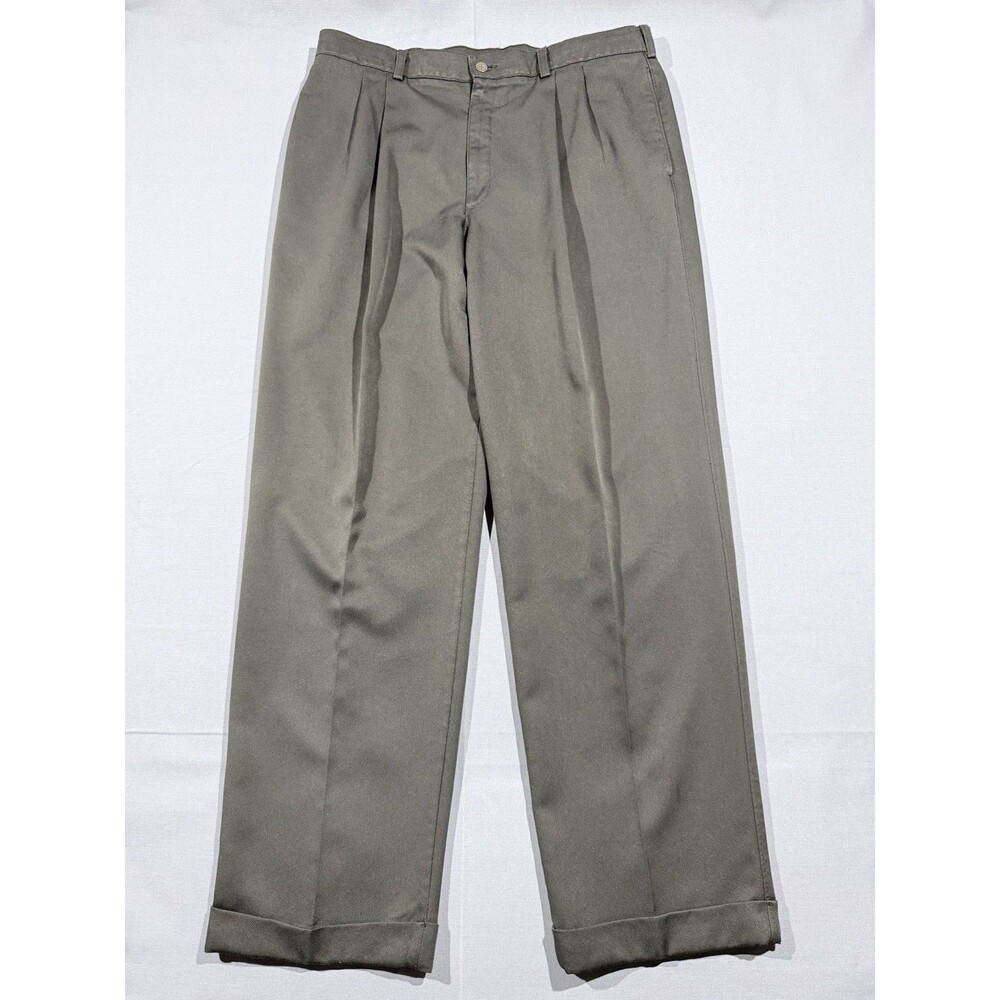 Savane Mens Size 36x32 Black Dress Pants/Slacks 100% Cotton